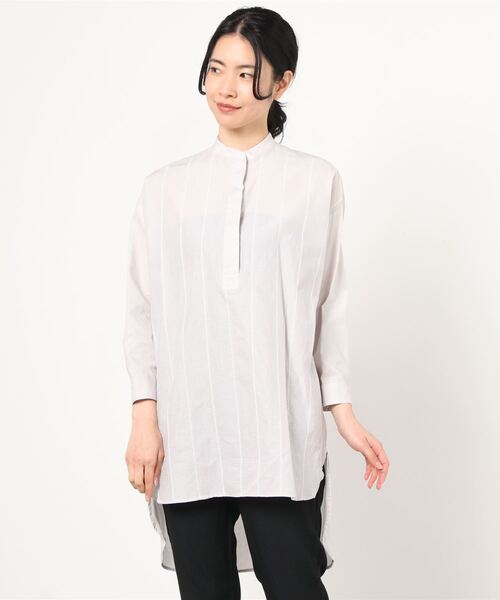 SHIPS Days（シップスデイズ）の「S&D:S/C EMB TUNIC SHT（シャツ/ブラウス・レディース・ベージュ/ホワイト・ONE SIZE）」の2枚目の写真