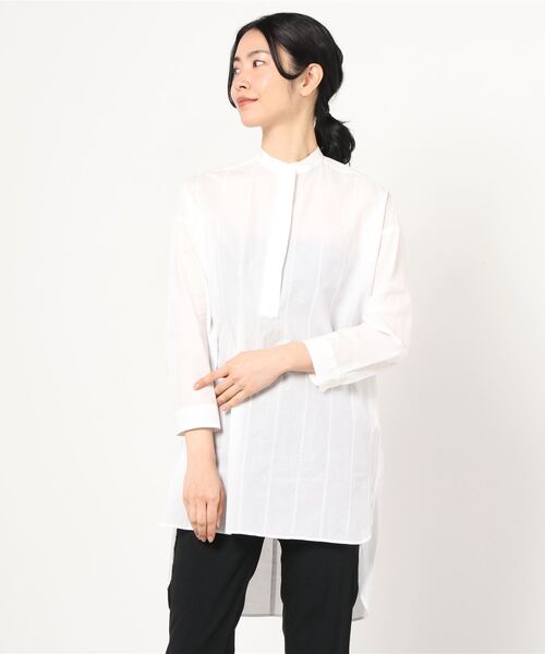SHIPS Days（シップスデイズ）の「S&D:S/C EMB TUNIC SHT（シャツ/ブラウス・レディース・ベージュ/ホワイト・ONE SIZE）」の4枚目の写真