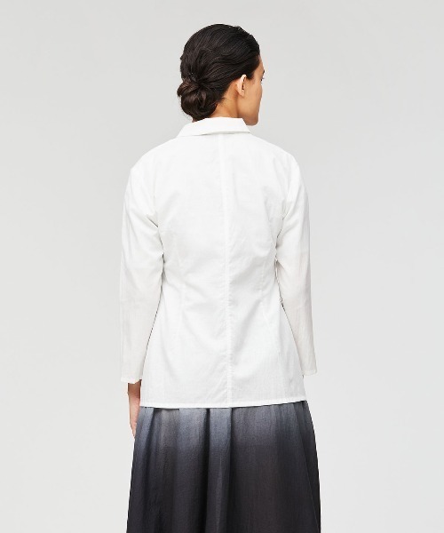 mizuiroind（ミズイロインド）の「mizuiro ind ダブルブレスドシャツ（シャツ/ブラウス・レディース・オフホワイト/その他/ブラック・FREE）」の8枚目の写真