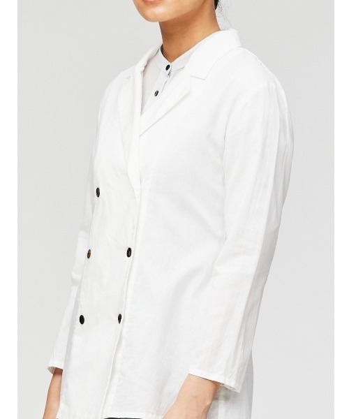 mizuiroind（ミズイロインド）の「mizuiro ind ダブルブレスドシャツ（シャツ/ブラウス・レディース・オフホワイト/その他/ブラック・FREE）」の11枚目の写真