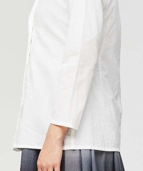 mizuiroind（ミズイロインド）の「mizuiro ind ダブルブレスドシャツ（シャツ/ブラウス・レディース・オフホワイト/その他/ブラック・FREE）」の16枚目の写真
