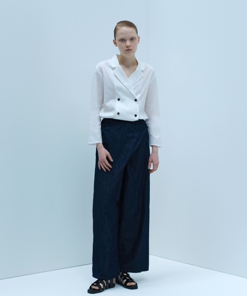 mizuiroind（ミズイロインド）の「mizuiro ind ダブルブレスドシャツ（シャツ/ブラウス・レディース・オフホワイト/その他/ブラック・FREE）」の20枚目の写真