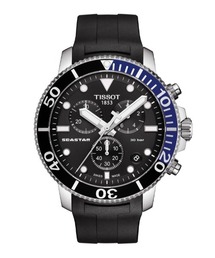 TISSOT | [ティソ] TISSOT シースター クロノグラフ ブラック文字盤 ラバー(アナログ腕時計)