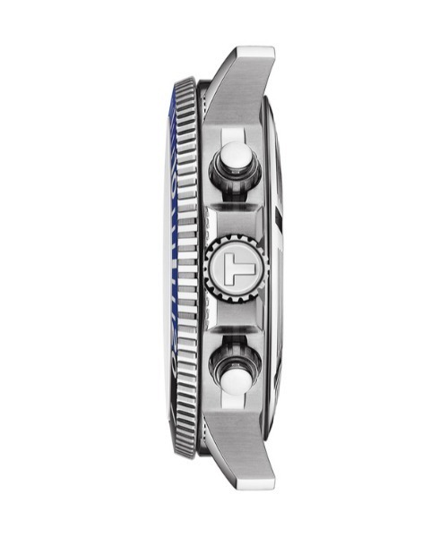 TISSOT（ティソ）の「[ティソ] TISSOT シースター クロノグラフ ブラック文字盤 ラバー（アナログ腕時計・メンズ・ブラック・FREE）」の4枚目の写真