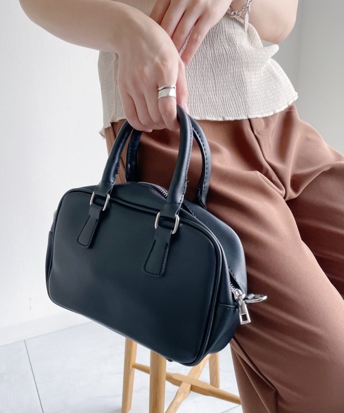 CLEA（クレア）の「2WAYPUボストンバッグ（ボストンバッグ・レディース・ブラック/アイボリー/キャメル・FREE）」の22枚目の写真