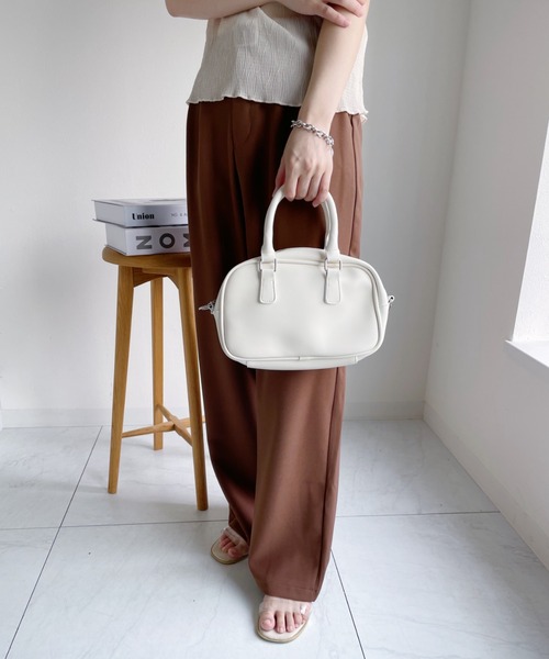 CLEA（クレア）の「2WAYPUボストンバッグ（ボストンバッグ・レディース・ブラック/アイボリー/キャメル・FREE）」の17枚目の写真