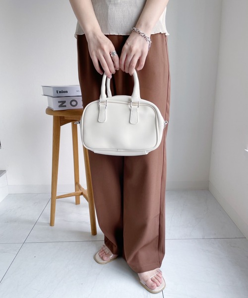 CLEA（クレア）の「2WAYPUボストンバッグ（ボストンバッグ・レディース・ブラック/アイボリー/キャメル・FREE）」の18枚目の写真