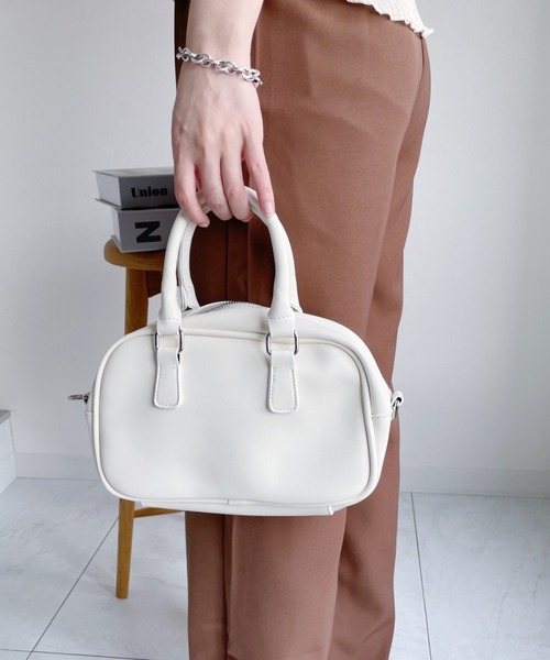 CLEA（クレア）の「2WAYPUボストンバッグ（ボストンバッグ・レディース・ブラック/アイボリー/キャメル・FREE）」の14枚目の写真