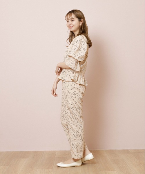 flower（フラワー）の「クラシックドットパンツ（その他パンツ・レディース・アイボリー/ブラウン・FREE）」の4枚目の写真