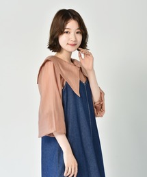 RETRO GIRL | デカ襟シアーチュニックブラウス(シャツ/ブラウス)