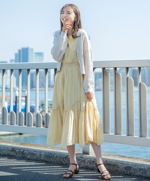 WILLSELECTION（ウィルセレクション）の「シャイニーロングワンピース（ワンピース・レディース・ブラック/イエロー/ラベンダー・SMALL/MEDIUM）」の3枚目の写真