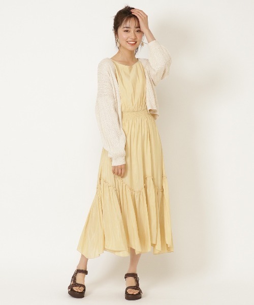 WILLSELECTION（ウィルセレクション）の「シャイニーロングワンピース（ワンピース・レディース・ブラック/イエロー/ラベンダー・SMALL/MEDIUM）」の6枚目の写真