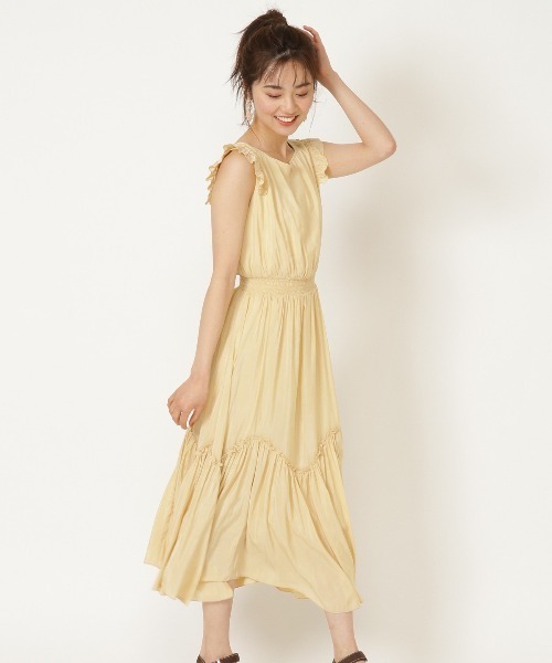 WILLSELECTION（ウィルセレクション）の「シャイニーロングワンピース（ワンピース・レディース・ブラック/イエロー/ラベンダー・SMALL/MEDIUM）」の13枚目の写真