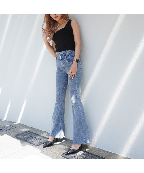 ANAP（アナップ）の「スクエアネックニットタンクトップ（タンクトップ・レディース・パープル/ブルー/アイボリー/ブラック・FREE）」の21枚目の写真