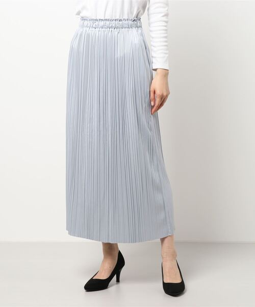 HONEYSUCKLE ROSE（ハニーサックルローズ）の「【HONEYSUCKLE ROSE】プリーツスカート（スカート・レディース・ブルー/ライトベージュ/ブラック・M/L）」の3枚目の写真