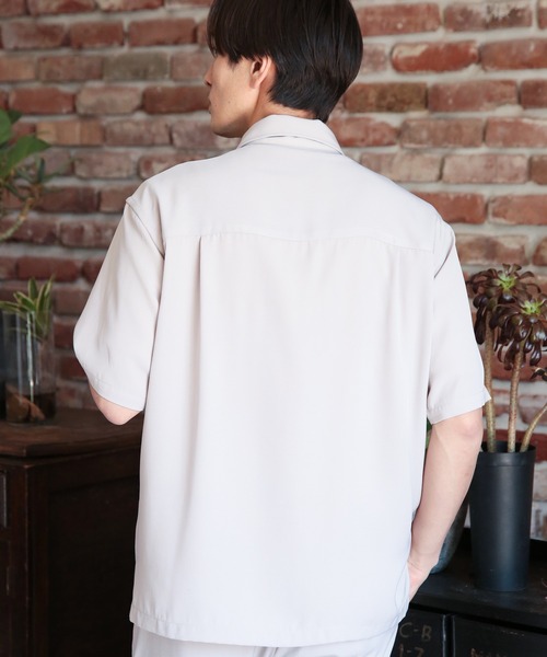 UNION STATION（ユニオンステーション）の「ツイルジップアップCPOシャツ（シャツ/ブラウス・メンズ・アイボリー/ブラック/グレー・L/LL/M）」の5枚目の写真