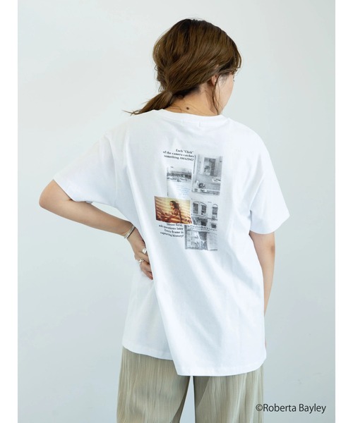 earth music&ecology(アースミュージックアンドエコロジー)の「【WEB限定】Roberta Bayley Tシャツ B *(Tシャツ/カットソー・レディース・オフホワイト/ライトグレー・M/L)」の17枚目の写真