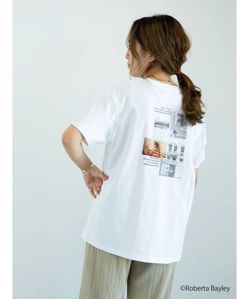 earth music&ecology(アースミュージックアンドエコロジー)の「【WEB限定】Roberta Bayley Tシャツ B *(Tシャツ/カットソー・レディース・オフホワイト/ライトグレー・M/L)」の20枚目の写真