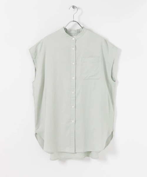 SENSE OF PLACE by URBAN RESEARCH（センスオブプレイスバイアーバンリサーチ）の「リネンレーヨンバンドカラーシャツ（シャツ/ブラウス・レディース・ライトベージュ/ライトカーキ/ブラック・ONE）」の20枚目の写真