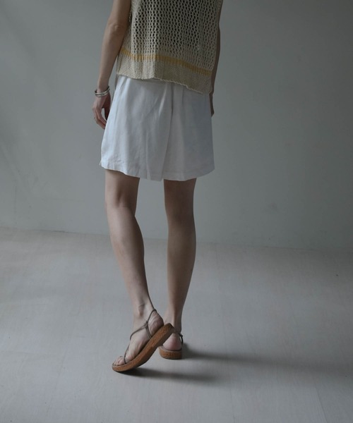 muure（ミュール）の「コットンリネンハーフパンツ（その他パンツ・レディース・ブラック/ベージュ/アイボリー・FREE）」の20枚目の写真