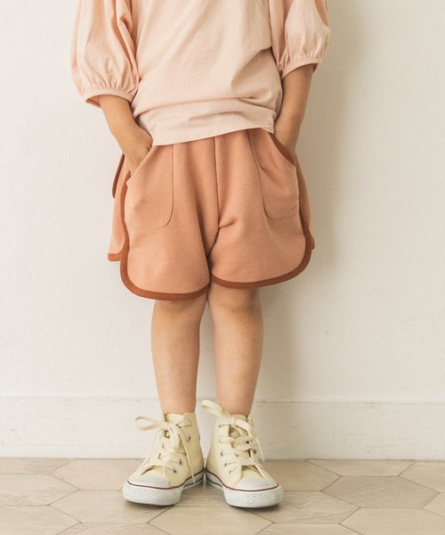 URBAN RESEARCH DOORS(アーバンリサーチドアーズ)の「裏毛パイピングショーツ(KIDS)(その他パンツ・キッズ・ブラウン/グリーン・90/120/105/135)」の1枚目の写真