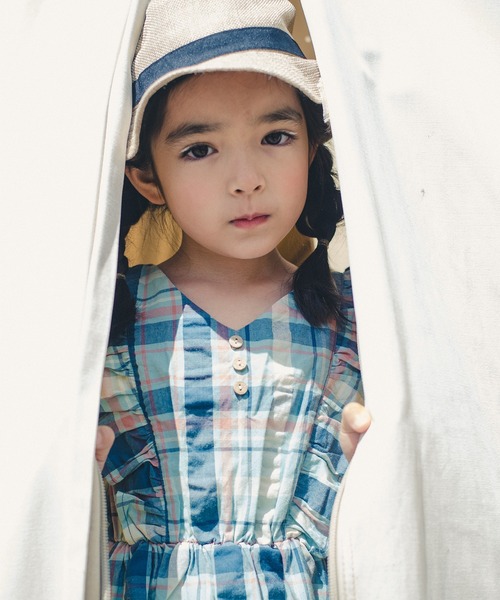 RADCHAP（ラッドチャップ）の「【ペア】マドラスチェックワンピース（ワンピース・キッズ・ブルー/オレンジ・100cm/110cm/90cm/120cm/130cm/140cm/150cm）」の6枚目の写真