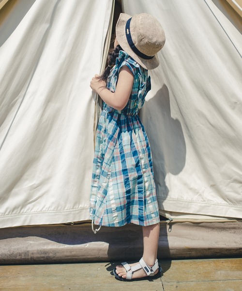 RADCHAP（ラッドチャップ）の「【ペア】マドラスチェックワンピース（ワンピース・キッズ・ブルー/オレンジ・100cm/110cm/90cm/120cm/130cm/140cm/150cm）」の19枚目の写真