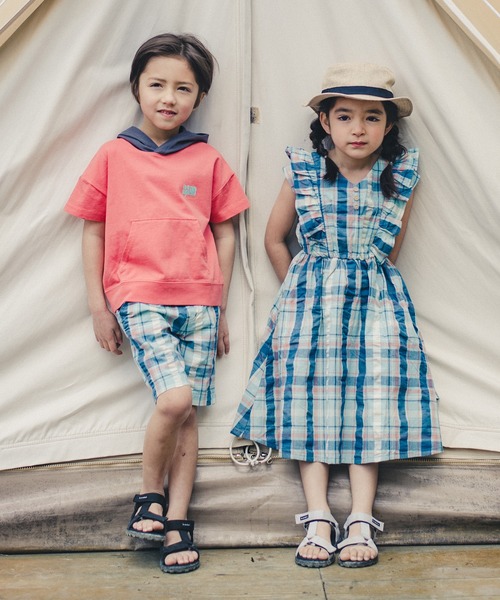 RADCHAP（ラッドチャップ）の「【ペア】マドラスチェックワンピース（ワンピース・キッズ・ブルー/オレンジ・100cm/110cm/90cm/120cm/130cm/140cm/150cm）」の16枚目の写真