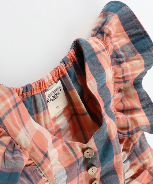RADCHAP（ラッドチャップ）の「【ペア】マドラスチェックワンピース（ワンピース・キッズ・ブルー/オレンジ・100cm/110cm/90cm/120cm/130cm/140cm/150cm）」の18枚目の写真