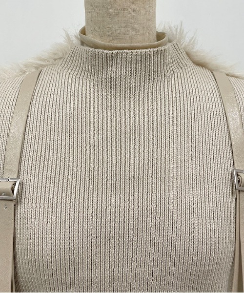 AULA AILA（アウラアイラ）の「エコファージレセット（ECO FUR GILLET SET）（ニット/セーター・レディース・ベージュ/ブラウン・M）」の20枚目の写真