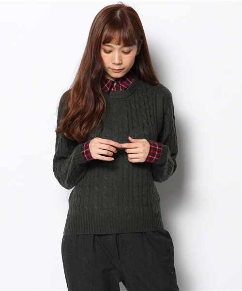 Chico(チコ)の「ケーブルニット(ニット/セーター・レディース・アイボリー/グリーン/ネイビー/グレー・FREE)」の10枚目の写真