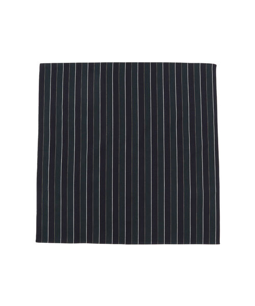 BEAMS LIGHTS(ビームスライツ)の「BEAMS LIGHTS / ストライプ バンダナ(バンダナ/スカーフ・メンズ・ブラック/ダークグリーン/ネイビー・ONE SIZE)」の2枚目の写真