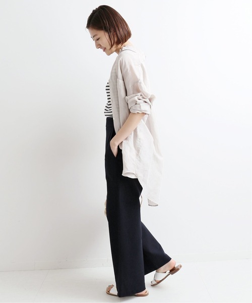 IENA(イエナ)の「ギンガムカットソーストレートパンツ◆(その他パンツ・レディース・ネイビー/ブラック・38/40/34/36)」の11枚目の写真