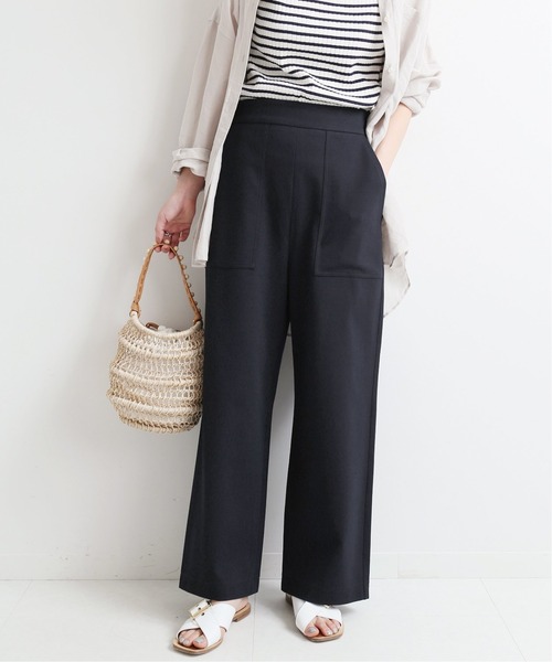 IENA(イエナ)の「ギンガムカットソーストレートパンツ◆(その他パンツ・レディース・ネイビー/ブラック・38/40/34/36)」の21枚目の写真