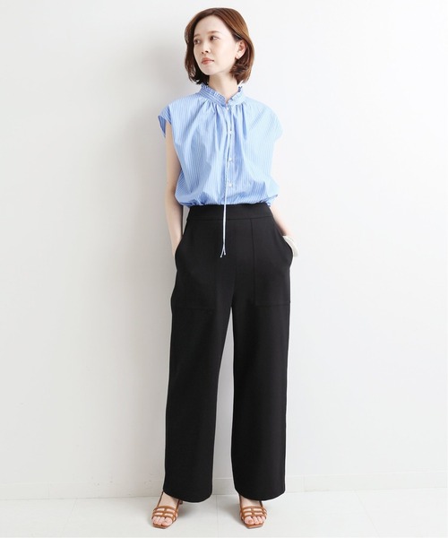 IENA(イエナ)の「ギンガムカットソーストレートパンツ◆(その他パンツ・レディース・ネイビー/ブラック・38/40/34/36)」の18枚目の写真