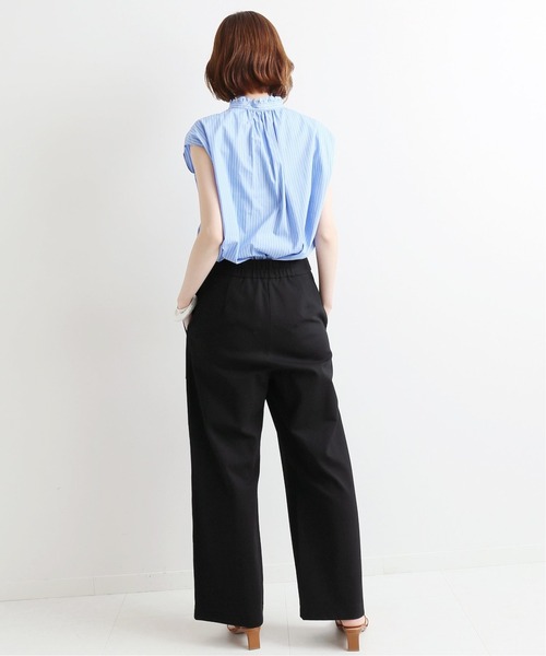 IENA(イエナ)の「ギンガムカットソーストレートパンツ◆(その他パンツ・レディース・ネイビー/ブラック・38/40/34/36)」の5枚目の写真