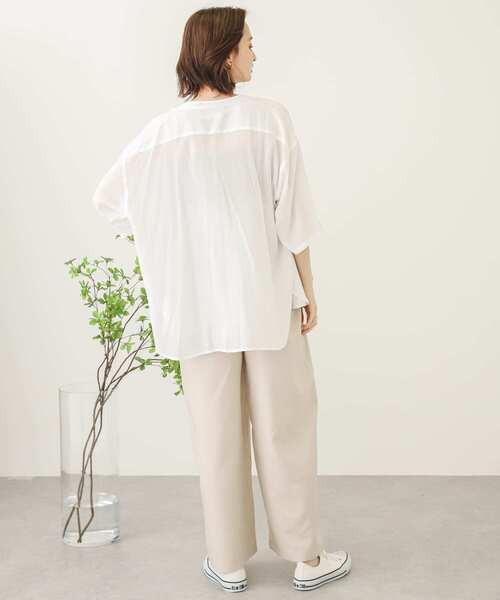 SENSE OF PLACE by URBAN RESEARCH（センスオブプレイスバイアーバンリサーチ）の「シアーシャツサロペットレイヤードアンサンブル（サロペット/オーバーオール・レディース・ブラック/グリーン/アイボリー・ONE）」の20枚目の写真