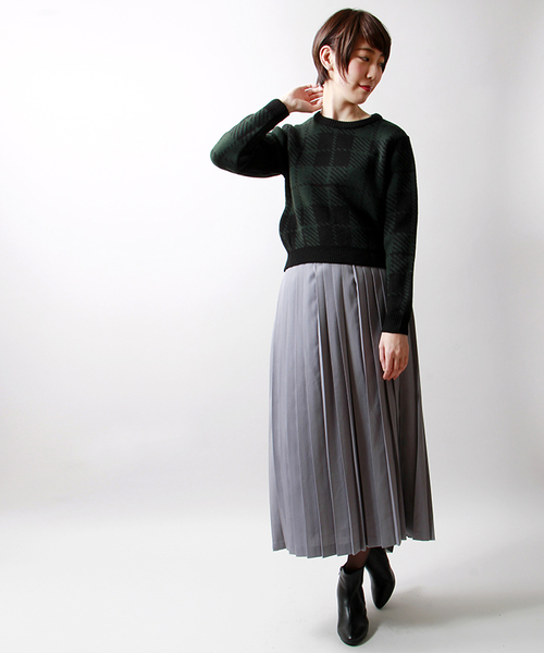 WEGO（ウィゴー）の「WEGO/プリーツマキシスカート（スカート・レディース・ホワイト/グレー/ネイビー・FREE）」の3枚目の写真