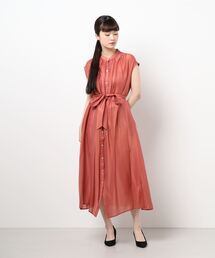 NICOLE white | バンドカラーロングワンピース(ワンピース)