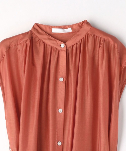 NICOLE white（ニコルホワイト）の「バンドカラーロングワンピース（ワンピース・レディース・オレンジ/オフホワイト/ブラック・FREE）」の18枚目の写真