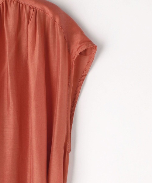 NICOLE white（ニコルホワイト）の「バンドカラーロングワンピース（ワンピース・レディース・オレンジ/オフホワイト/ブラック・FREE）」の17枚目の写真