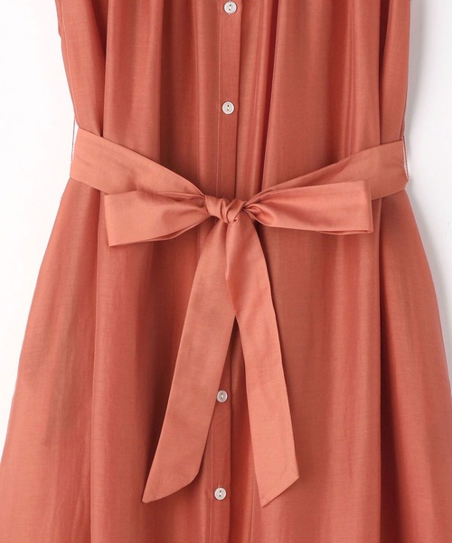 NICOLE white（ニコルホワイト）の「バンドカラーロングワンピース（ワンピース・レディース・オレンジ/オフホワイト/ブラック・FREE）」の16枚目の写真