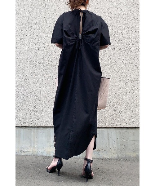 ワンピース Bonjour セール】バックデザインVネックワンピース（ワンピース