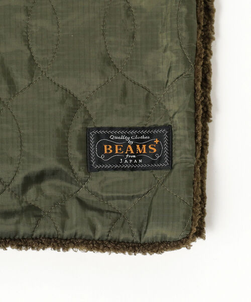 BEAMS PLUS（ビームスプラス）の「BEAMS PLUS / ボア キルト マフラー（マフラー・メンズ・ブラック/オリーブ・ONE SIZE）」の16枚目の写真