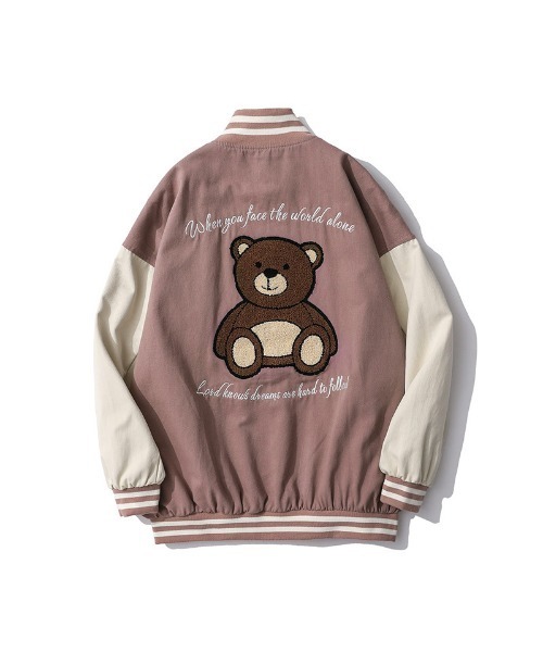 HOOK(フック)の「【HOOK】アメカジ袖配色切り替えドッキングブルゾン(スタジャン・メンズ・ライトブルー/ブラック/ピンク/ブルー/グリーン/ブラック系その他/グリーン系その他/ブルー系その他/ピンク系その他/ブラック系その他2/ブラック系その他3/ブラック系その他4/ブラック系その他5/グリーン系その他2/ピンク系その他2・M/L/XL/S)」の20枚目の写真