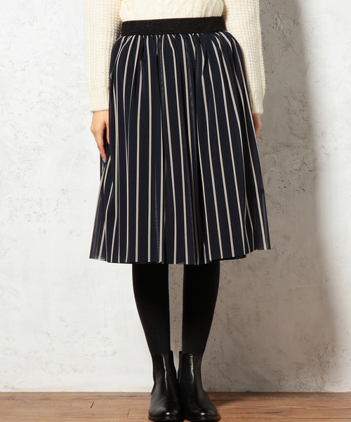 green label relaxing（グリーンレーベルリラクシング）の「monableレジメチュールリバーシブル スカート（スカート・レディース・オリーブ/ネイビー・38/36）」の5枚目の写真