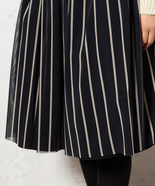 green label relaxing（グリーンレーベルリラクシング）の「monableレジメチュールリバーシブル スカート（スカート・レディース・オリーブ/ネイビー・38/36）」の16枚目の写真