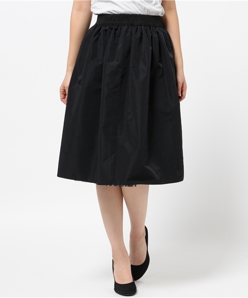 green label relaxing（グリーンレーベルリラクシング）の「monableレジメチュールリバーシブル スカート（スカート・レディース・オリーブ/ネイビー・38/36）」の12枚目の写真