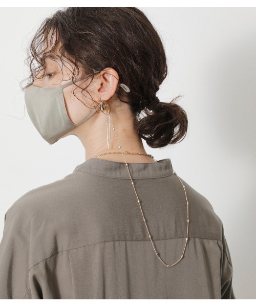 crie conforto(クリーコンフォルト)の「オーバルボールマスクチェーン(マスク・レディース・シルバー/ゴールド・FREE)」の2枚目の写真