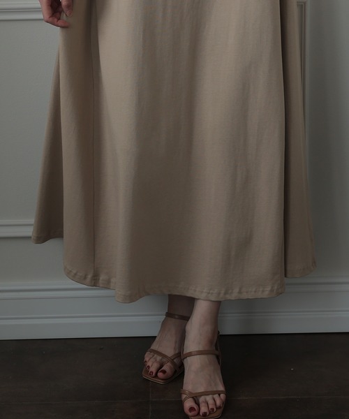 ElegChic(エレグシック)の「Aライン フレンチスリーブワンピース(ワンピース・レディース・ブラウン/グレイッシュベージュ/ブラック・M/4L/XL)」の20枚目の写真